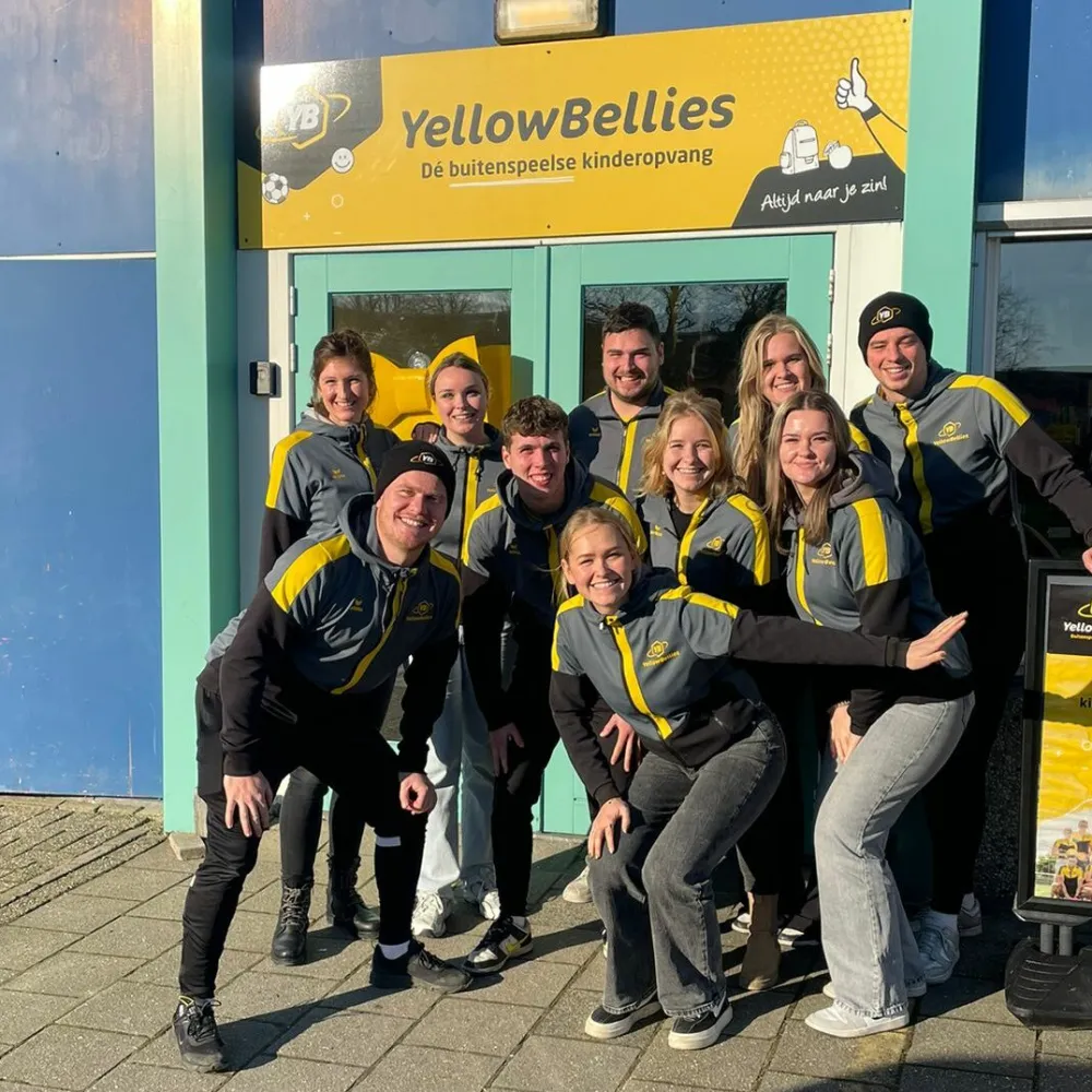 YellowBellies Montfoort tijdelijk pand G van Damstraat teamfoto