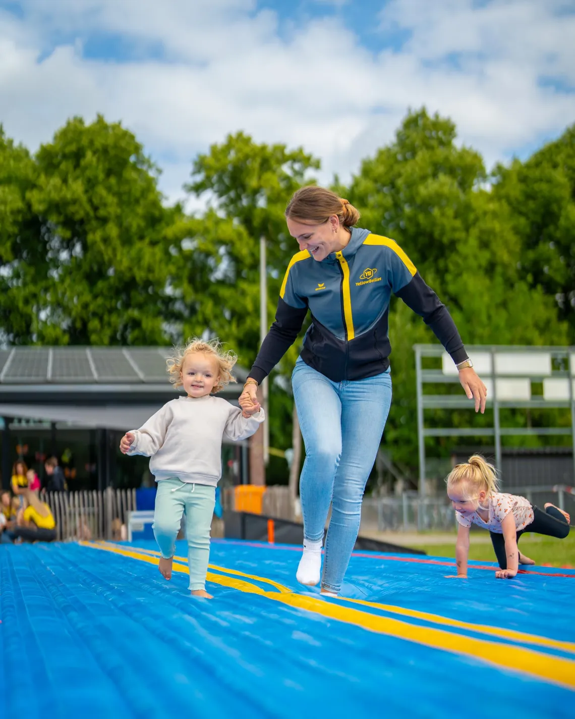 YellowBellies kinderopvang kinderdagverblijf Oudewater tumbling baan Deau Echica