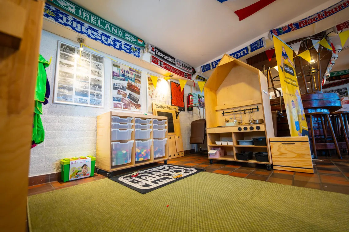 YellowBellies buitenspeelse kinderopvang BSO Linschoten binnenruimte